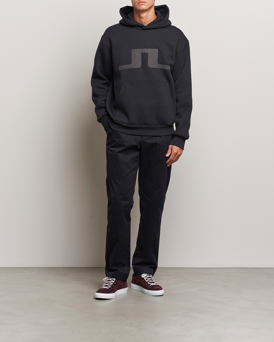 Heren | Truien | J.Lindeberg | Karson Graphic Hoodie Black