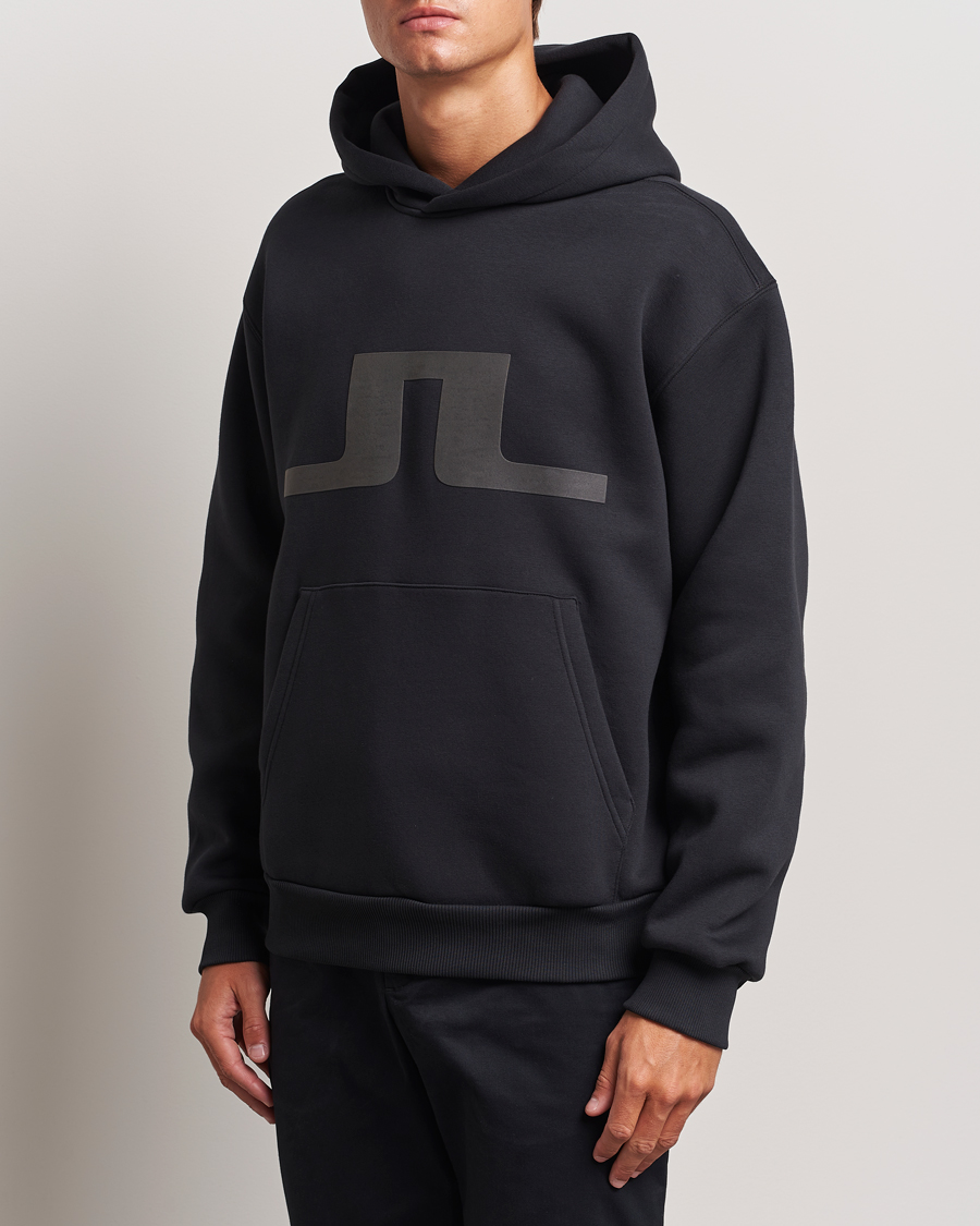 Heren | Truien | J.Lindeberg | Karson Graphic Hoodie Black