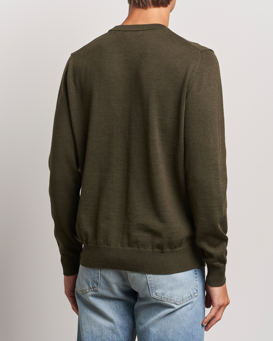 Heren | Truien | J.Lindeberg | Keane Merino Crew Neck Sweater Forest Green