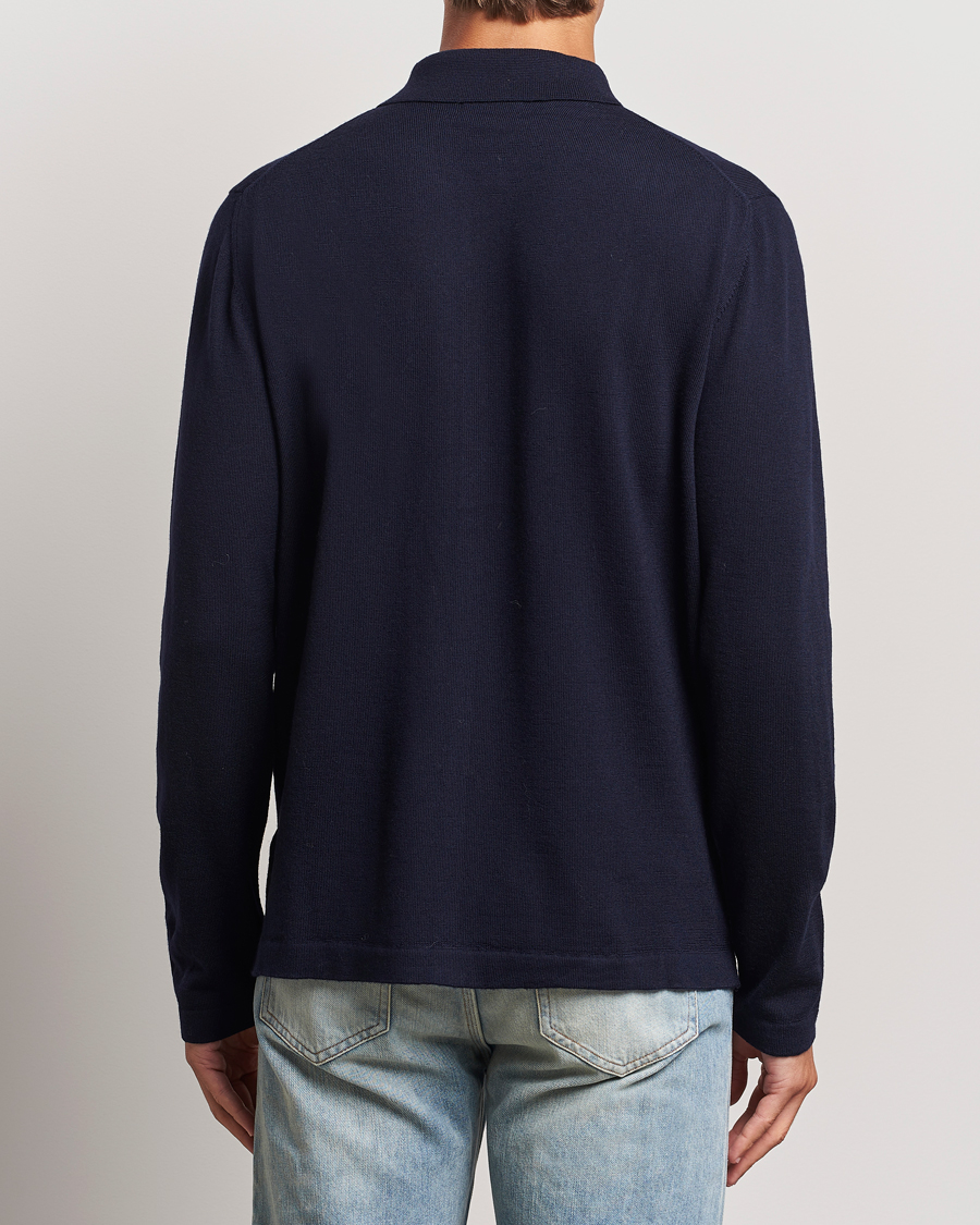 Heren | Truien | J.Lindeberg | Kaleb Merino Zip Cardigan Navy