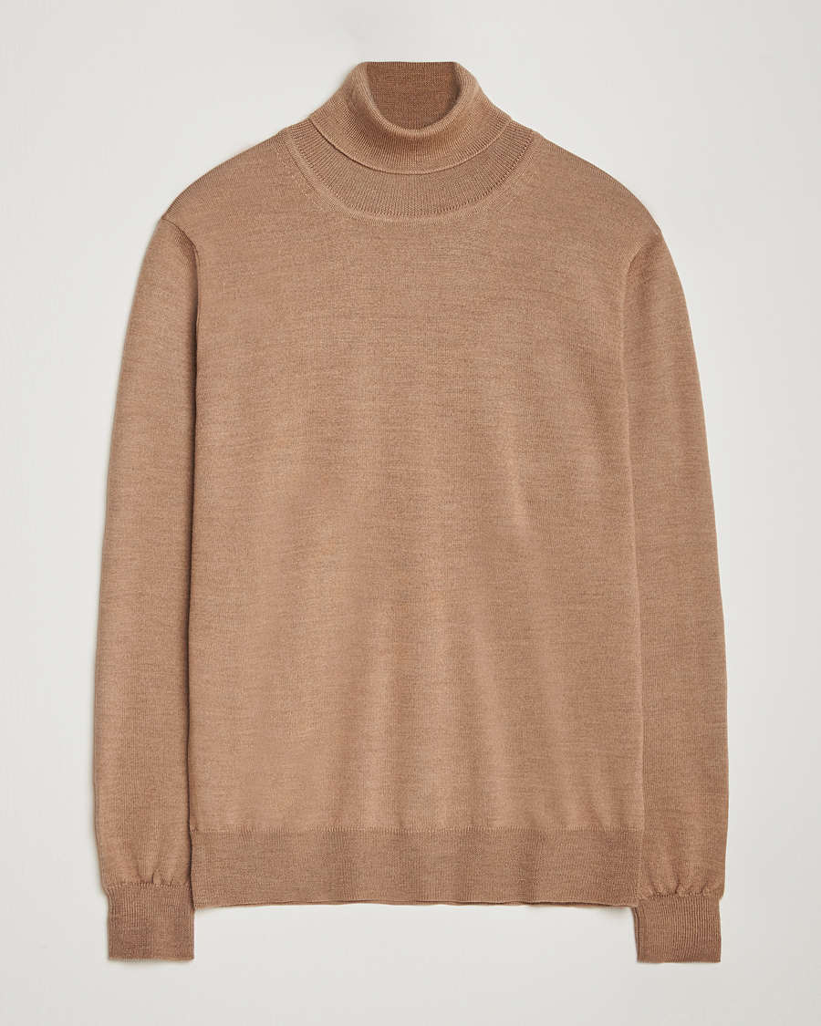 Heren | Truien | J.Lindeberg | Kaden Merino Turtleneck Tiger Brown