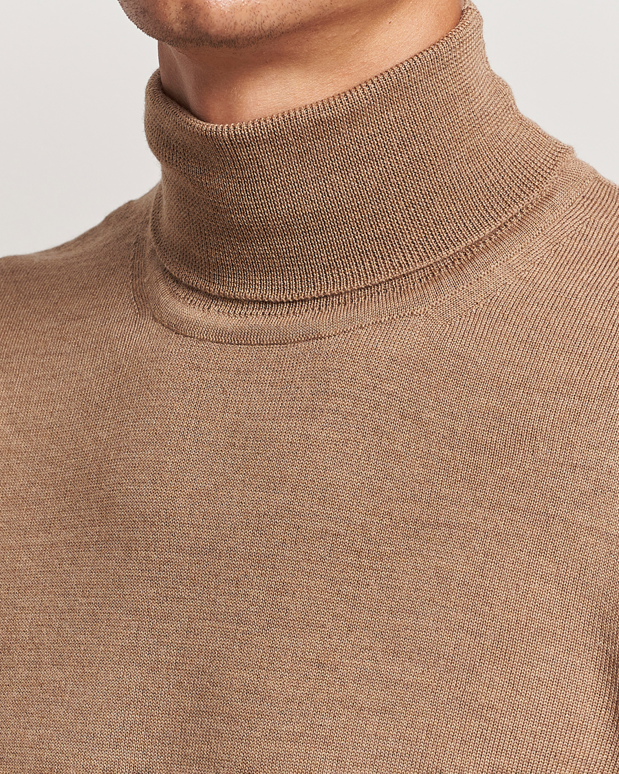 Heren | Truien | J.Lindeberg | Kaden Merino Turtleneck Tiger Brown