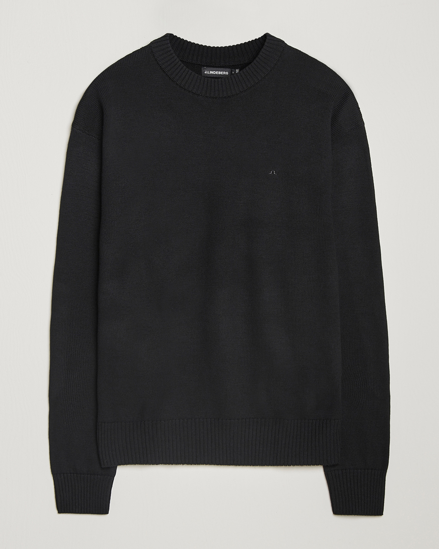 Heren | Truien | J.Lindeberg | Kino Merino Crew Neck Black
