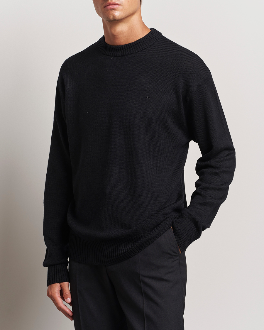 Heren | Truien | J.Lindeberg | Kino Merino Crew Neck Black
