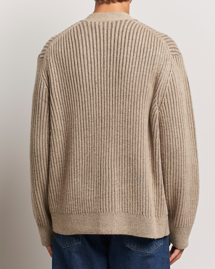 Heren | Truien | J.Lindeberg | Twin Plated Knit Cardigan Tiger Brown
