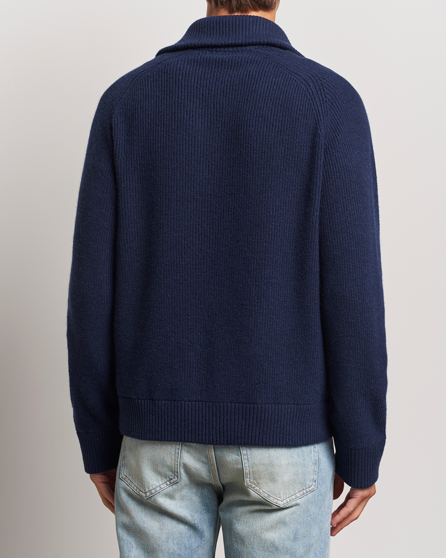 Heren | Truien | J.Lindeberg | Wilmer Quarter Zip Knit Navy