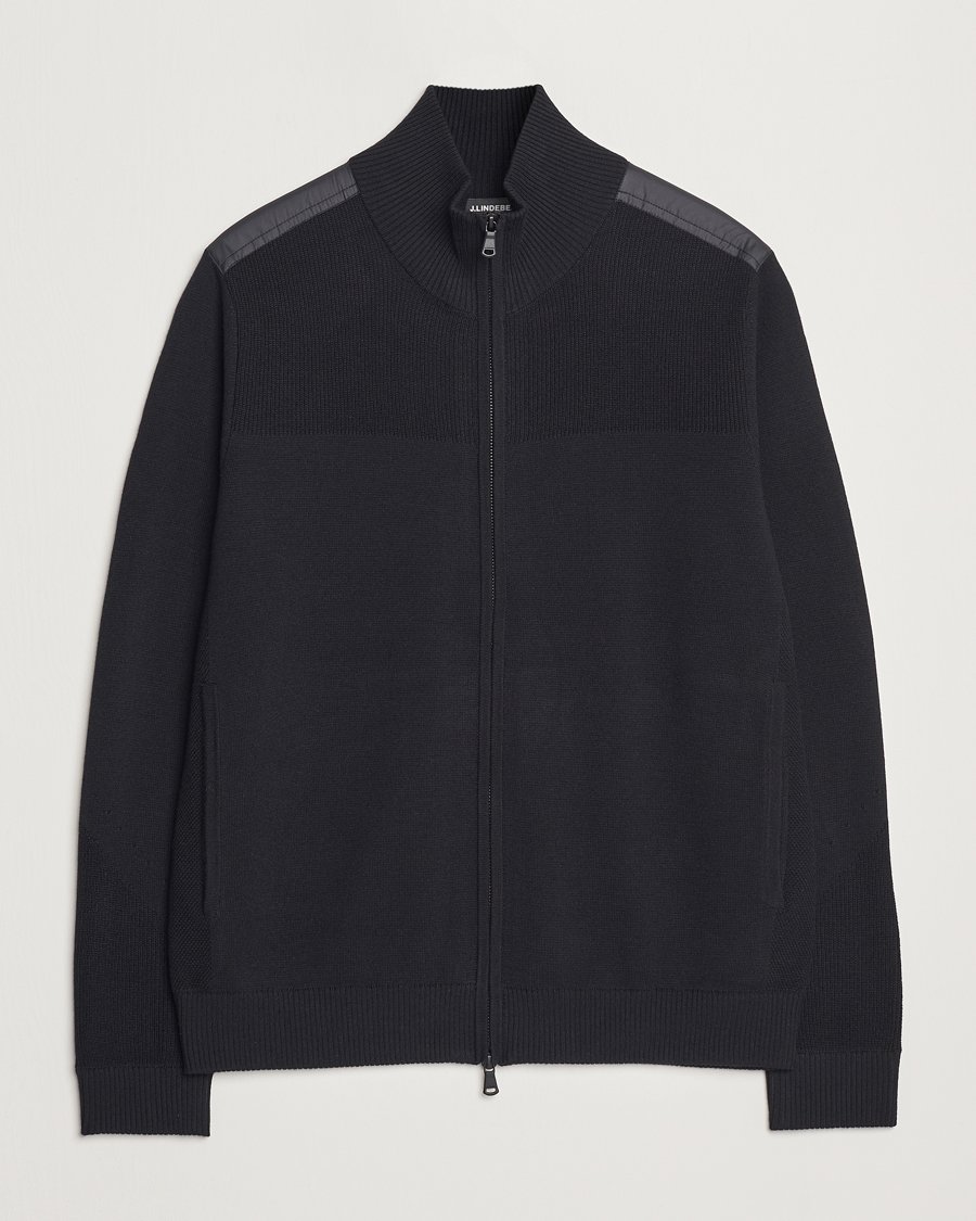 Heren | Truien | J.Lindeberg | Marty Hybrid Jacket Black