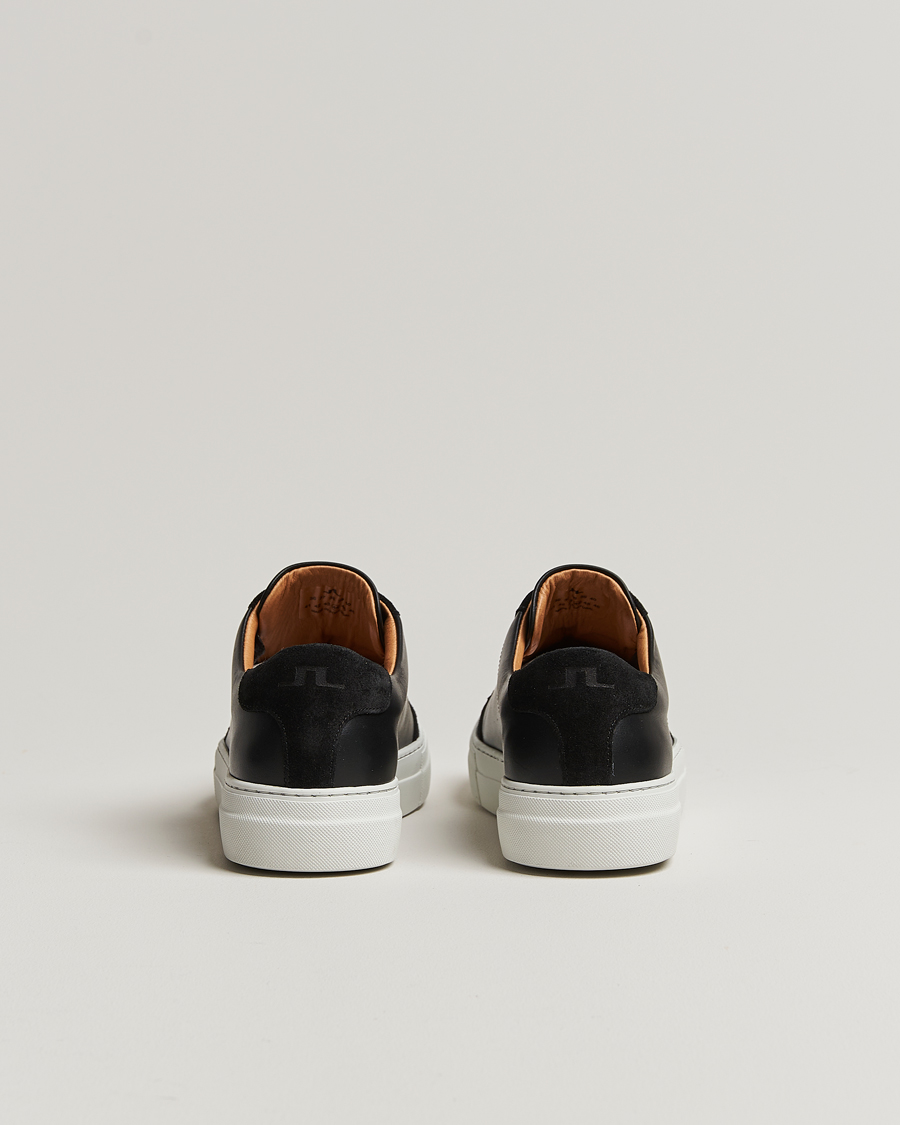 Heren | J.Lindeberg Art Signature Leather Sneaker Black | J.Lindeberg | Art Signature Leather Sneaker Black