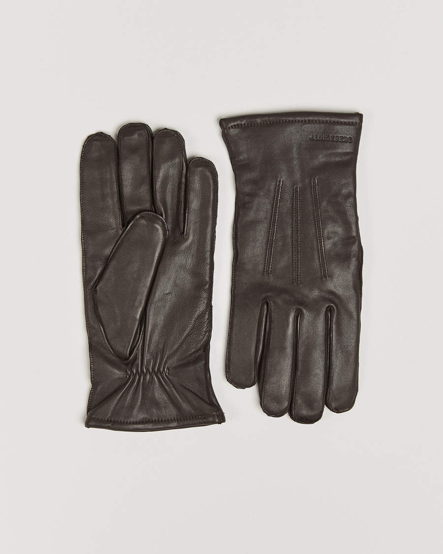 Heren | J.Lindeberg Milo Leather Glove Mole | J.Lindeberg | Milo Leather Glove Mole