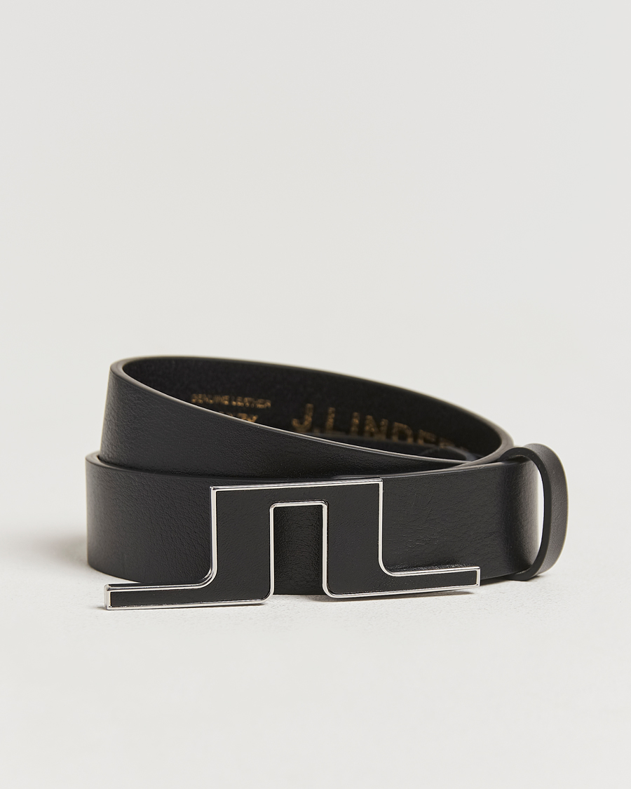 Heren | J.Lindeberg Bridge Logo Belt Black | J.Lindeberg | Bridge Logo Belt Black