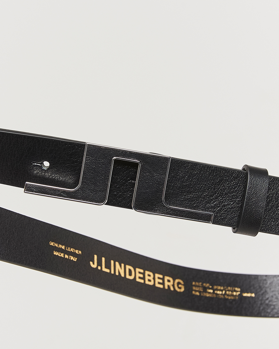 Heren | J.Lindeberg Bridge Logo Belt Black | J.Lindeberg | Bridge Logo Belt Black