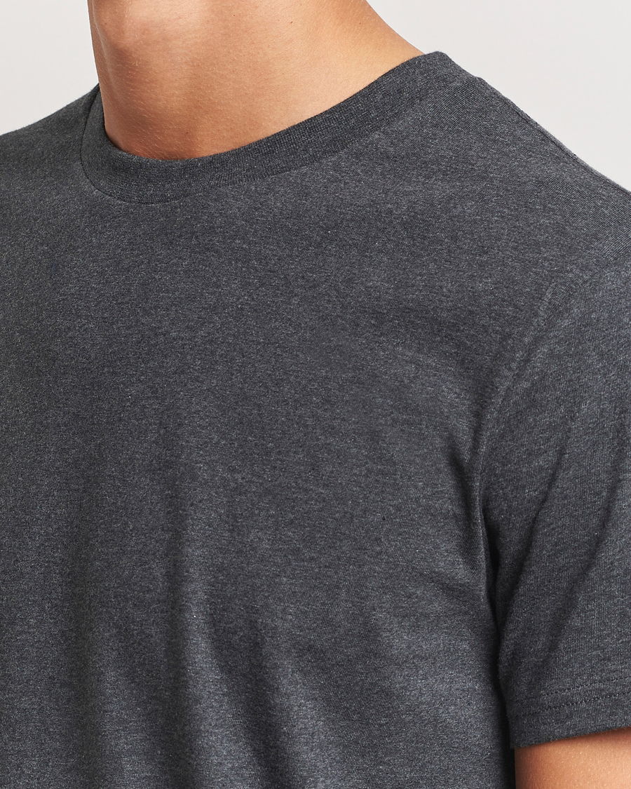 Heren | T-shirts | Bread & Boxers | Heavy Cotton Crew Neck T-Shirt Dark Grey Melange