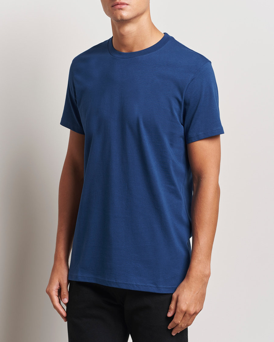 Heren | T-shirts | Bread & Boxers | Heavy Cotton Crew Neck T-Shirt Ink Blue