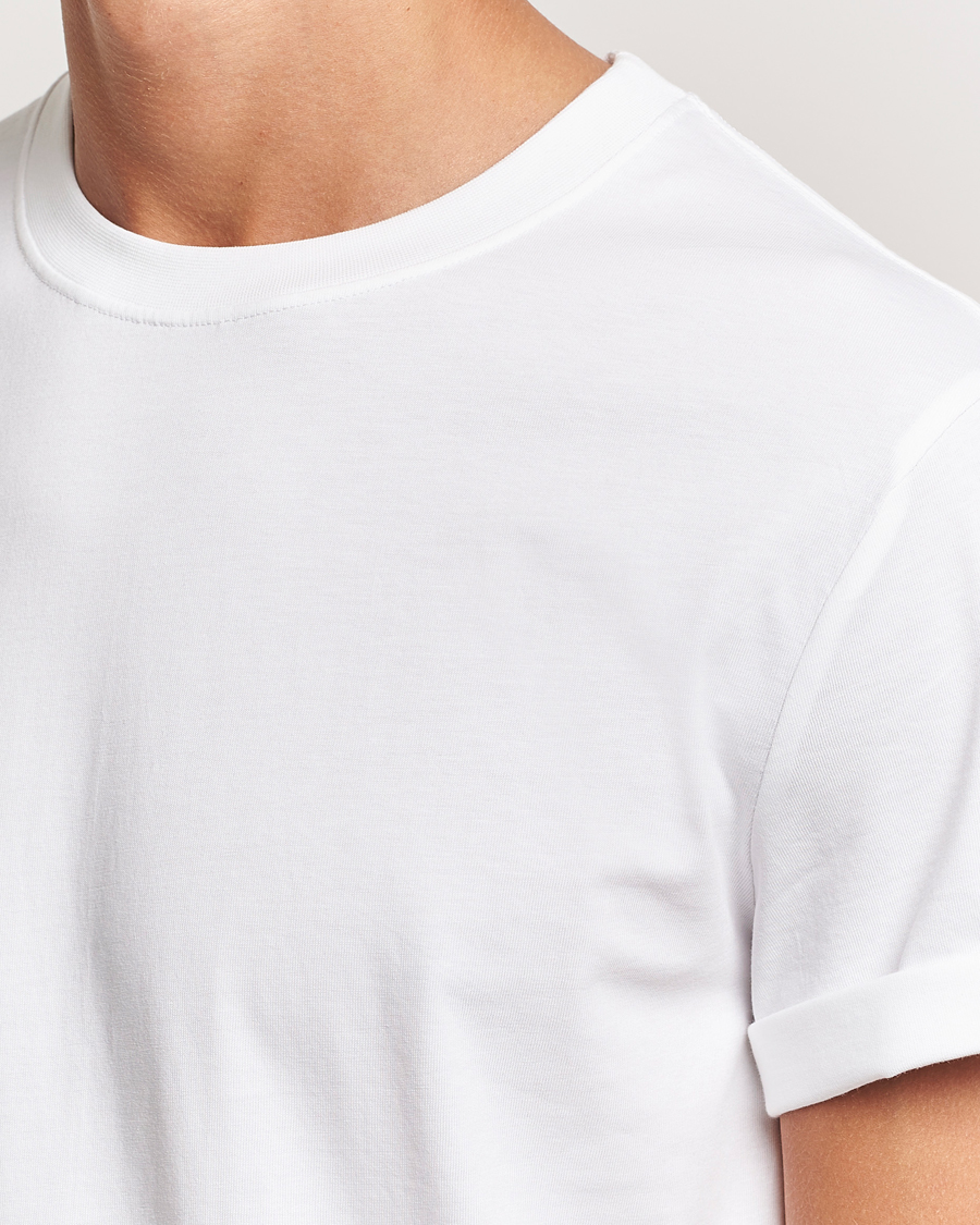 Heren | T-shirts | Bread & Boxers | Roll-Up Crew Neck T-Shirt White