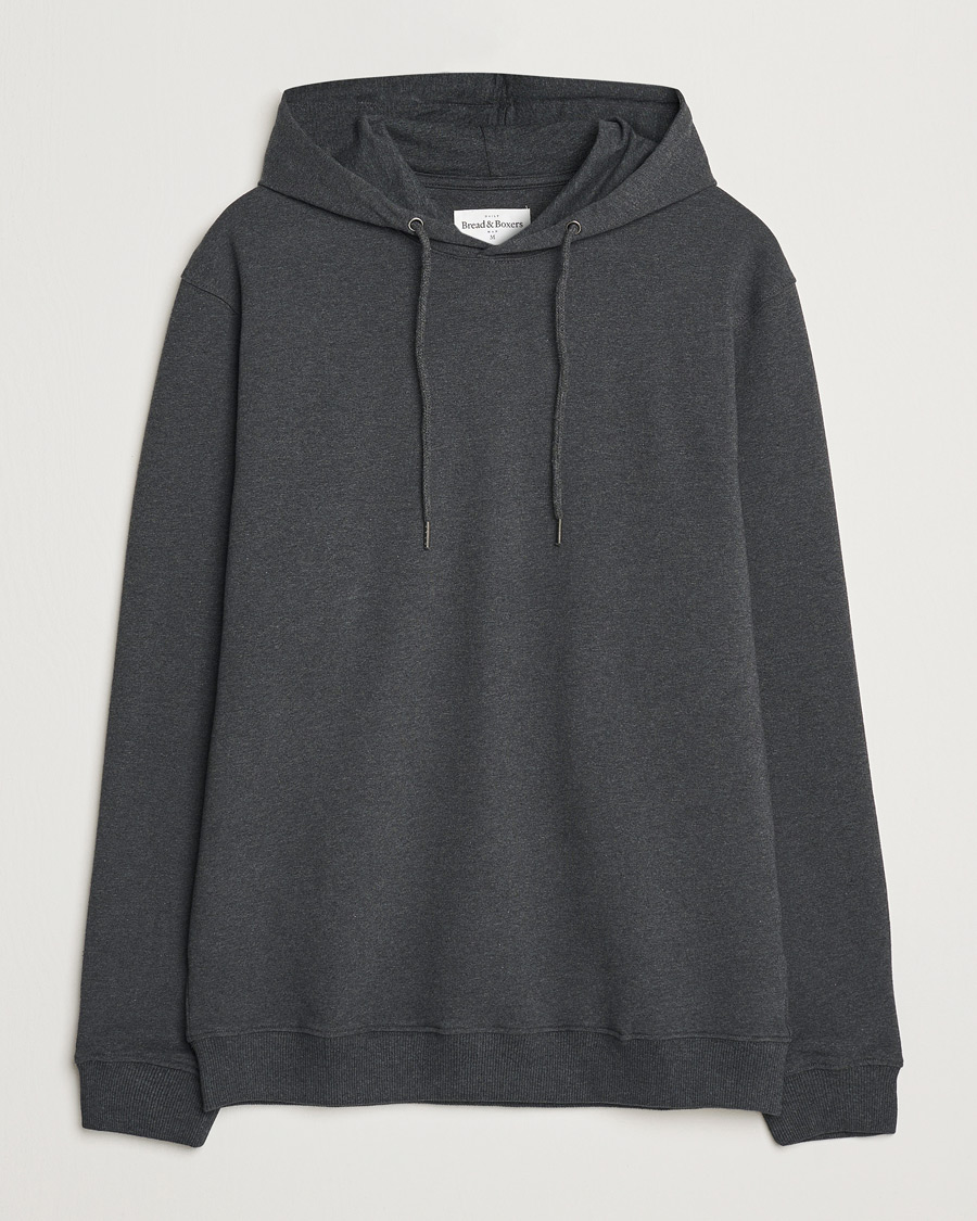 Heren | Truien | Bread & Boxers | Loungewear Hoodie Dark Grey Melange