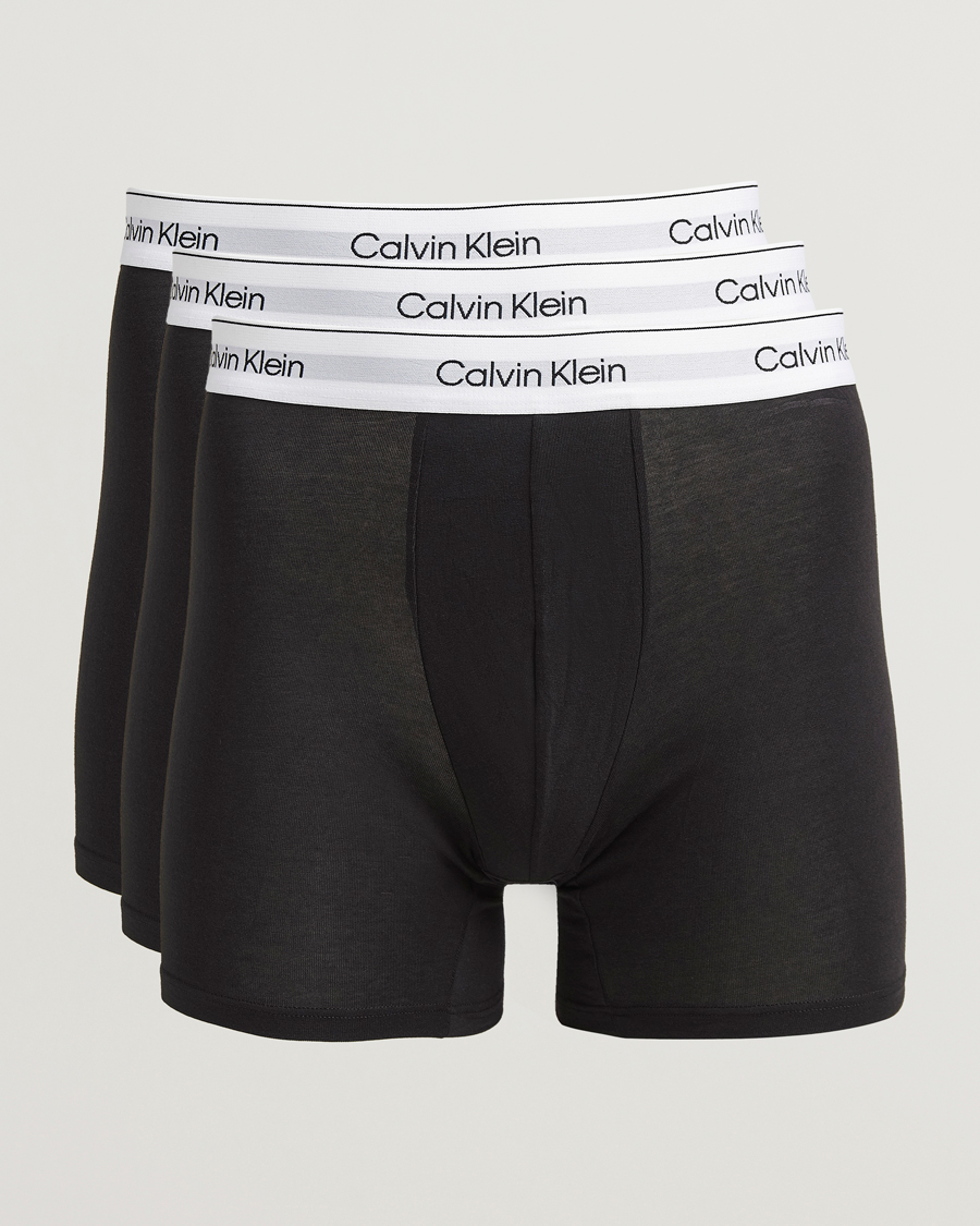 Heren | Ondergoed | Calvin Klein | 3-Pack Icon Cotton Stretch Boxer Brief Black