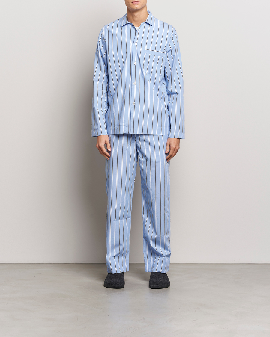 Heren | Pyjama's en gewaden | Tekla | Poplin Pyjama Shirt Basset Stripes