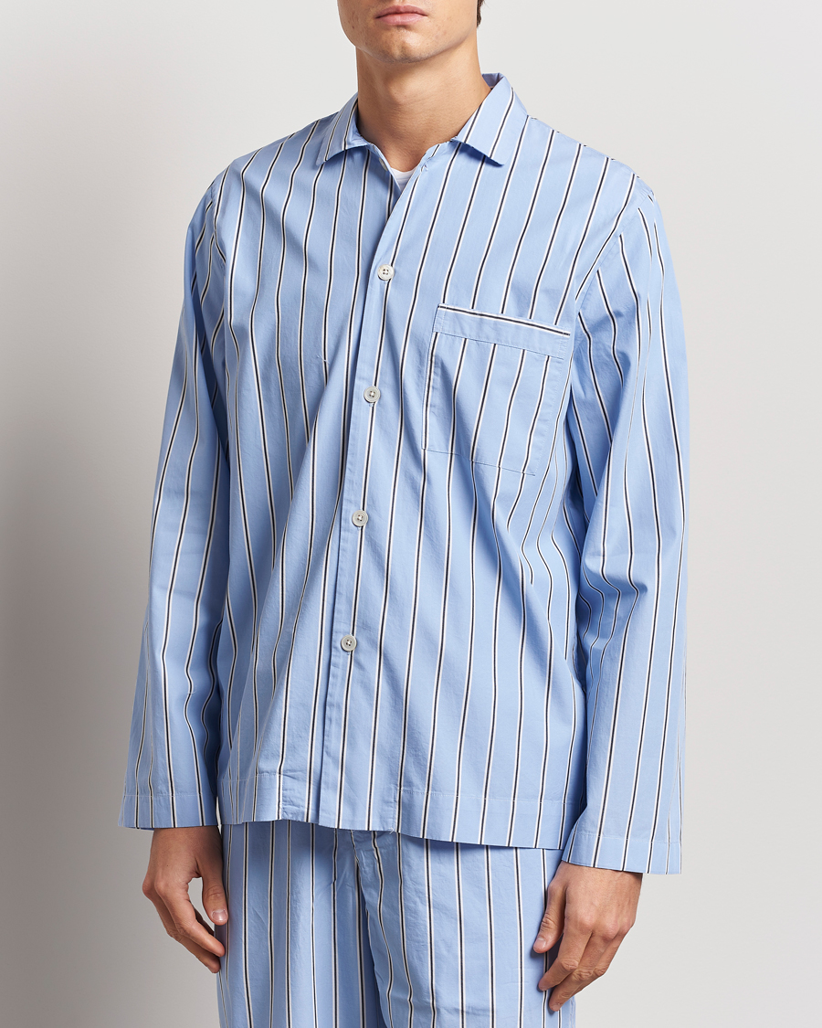Heren | Pyjama's en gewaden | Tekla | Poplin Pyjama Shirt Basset Stripes