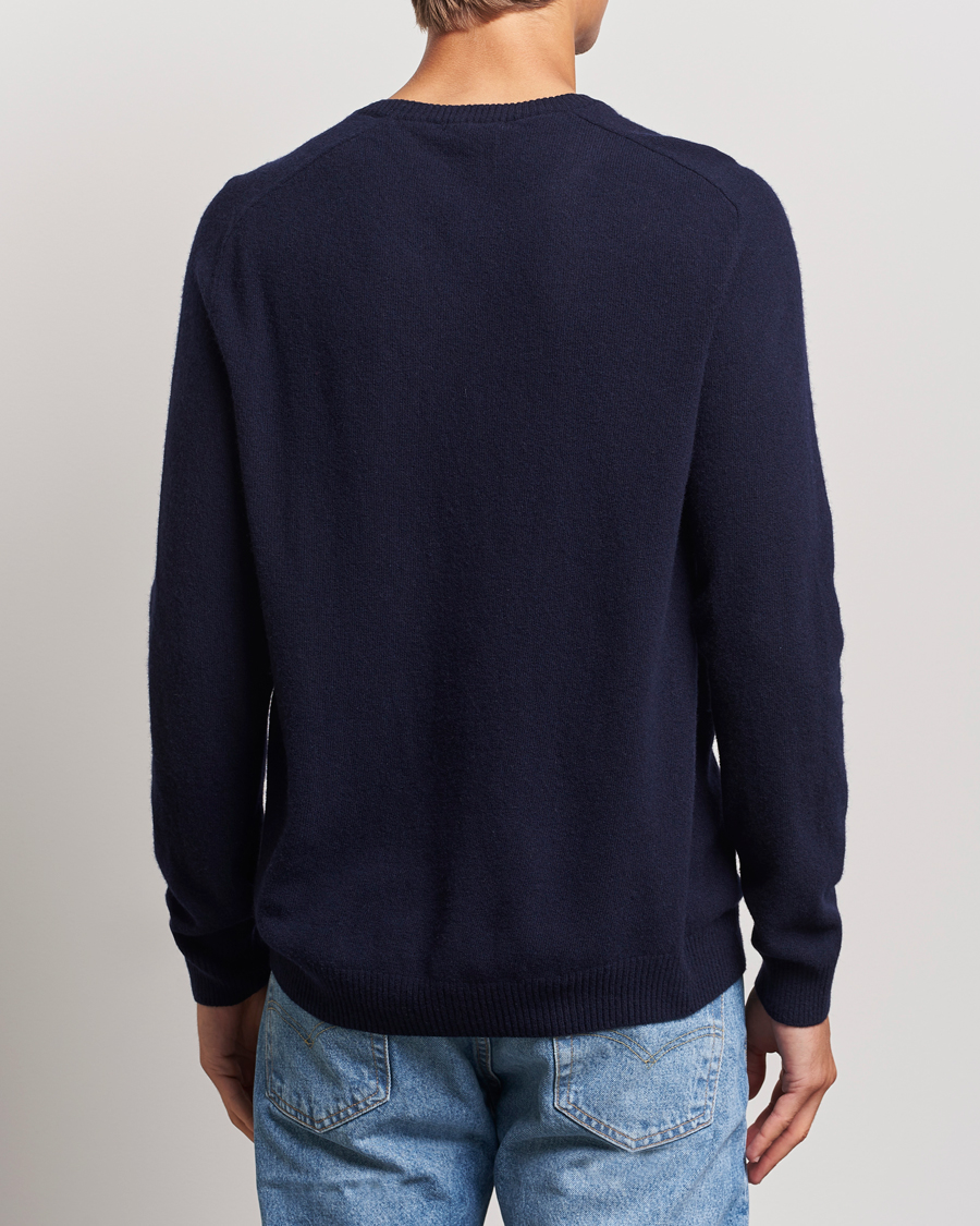 Heren | Truien | KnowledgeCotton Apparel | Lambswool Roundneck Navy