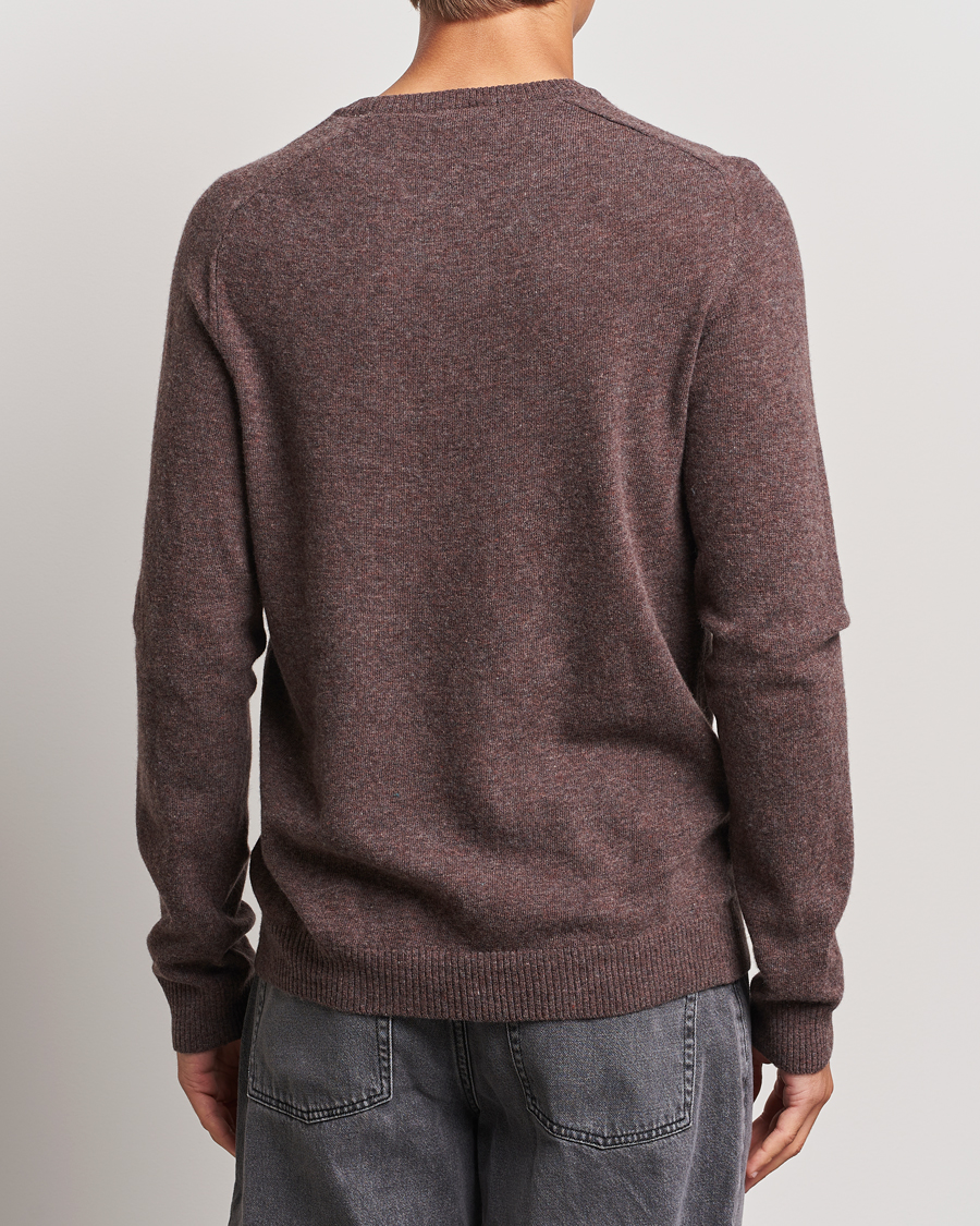 Heren | Truien | KnowledgeCotton Apparel | Lambswool Roundneck Brown