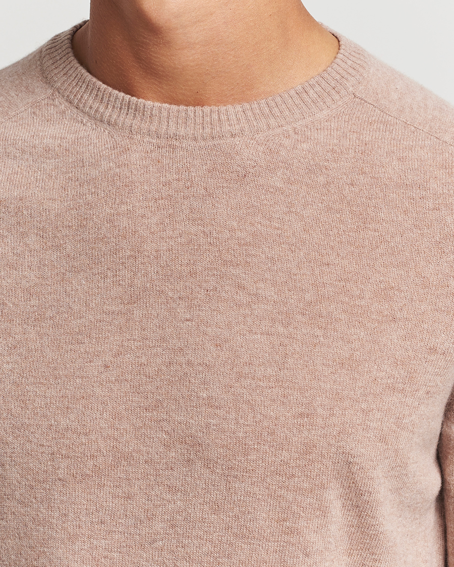 Heren | Truien | KnowledgeCotton Apparel | Lambswool Roundneck Beige
