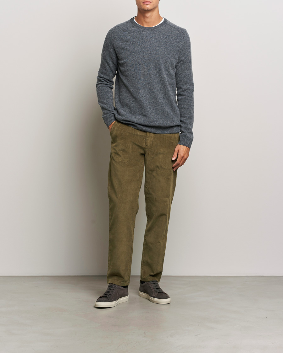 Heren | Broeken | KnowledgeCotton Apparel | Chuck Regular Cord Trousers Olive