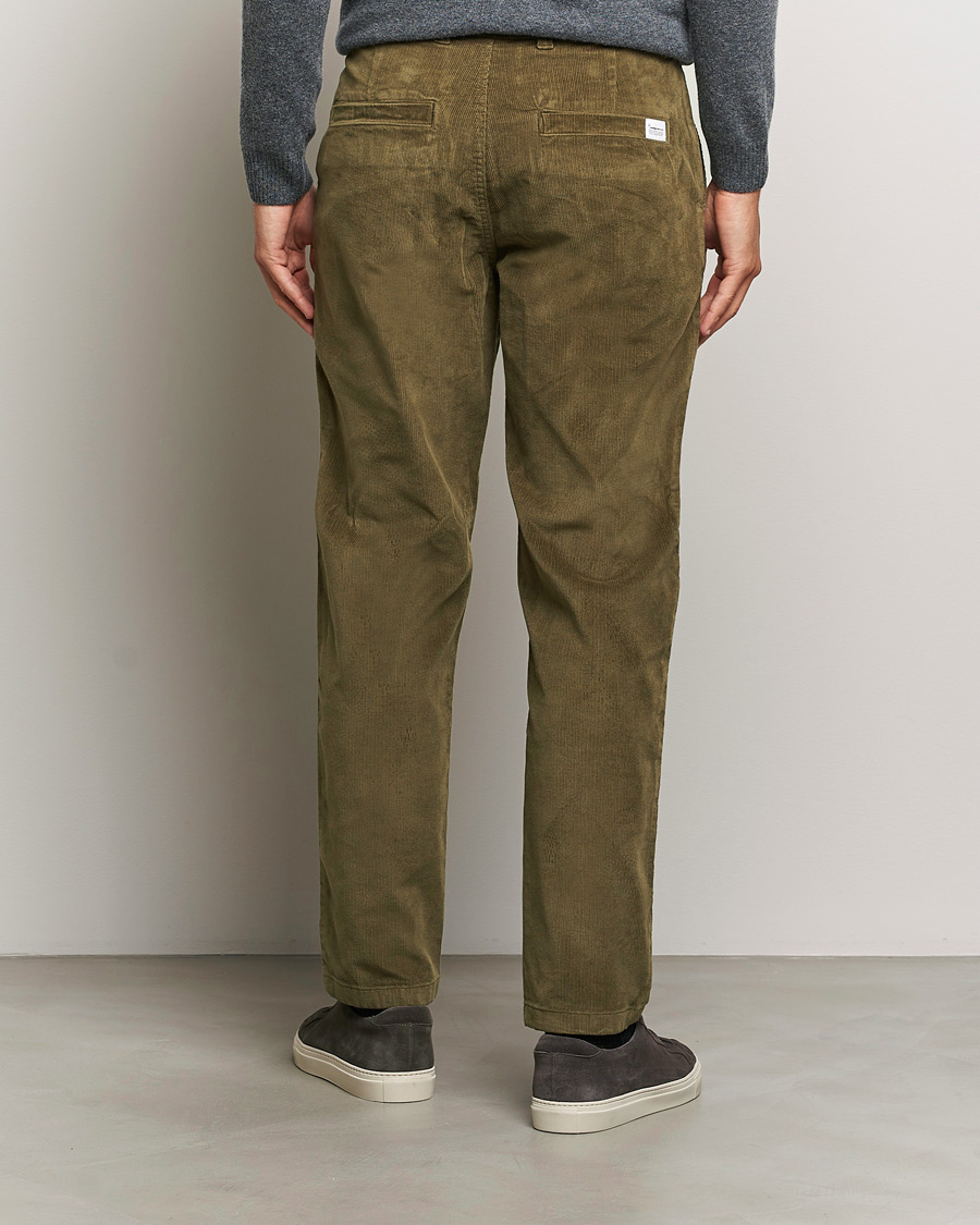 Heren | Broeken | KnowledgeCotton Apparel | Chuck Regular Cord Trousers Olive