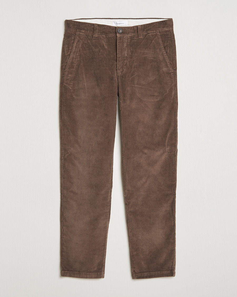 Heren | Broeken | KnowledgeCotton Apparel | Chuck Regular Cord Trousers Chocolate
