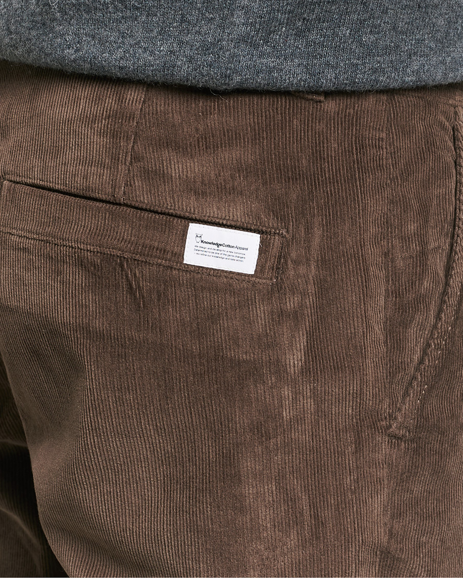 Heren | Broeken | KnowledgeCotton Apparel | Chuck Regular Cord Trousers Chocolate