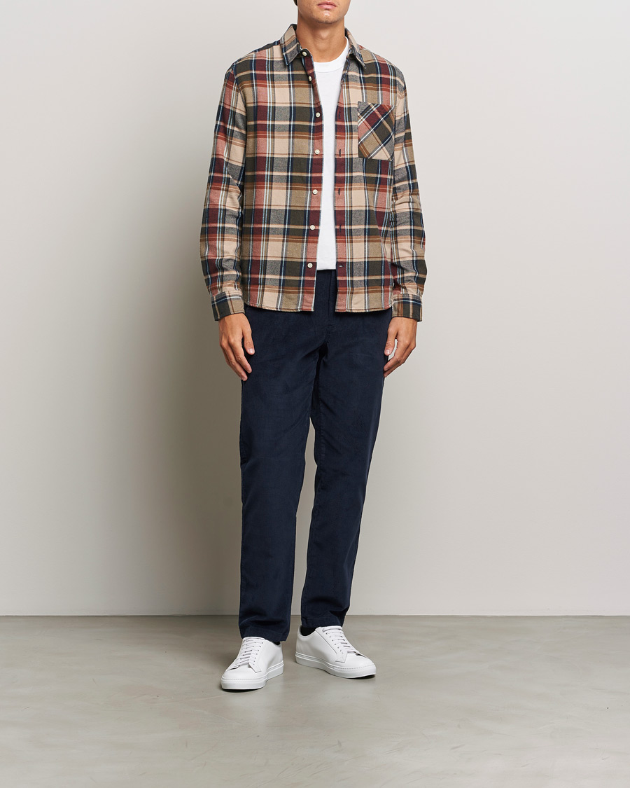 Heren | Broeken | KnowledgeCotton Apparel | Chuck Regular Cord Trousers Night Sky
