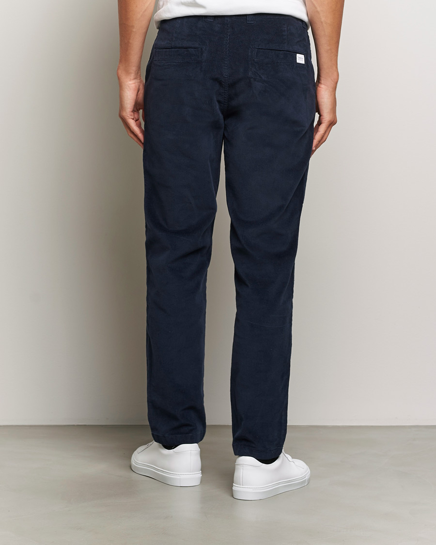 Heren | Broeken | KnowledgeCotton Apparel | Chuck Regular Cord Trousers Night Sky