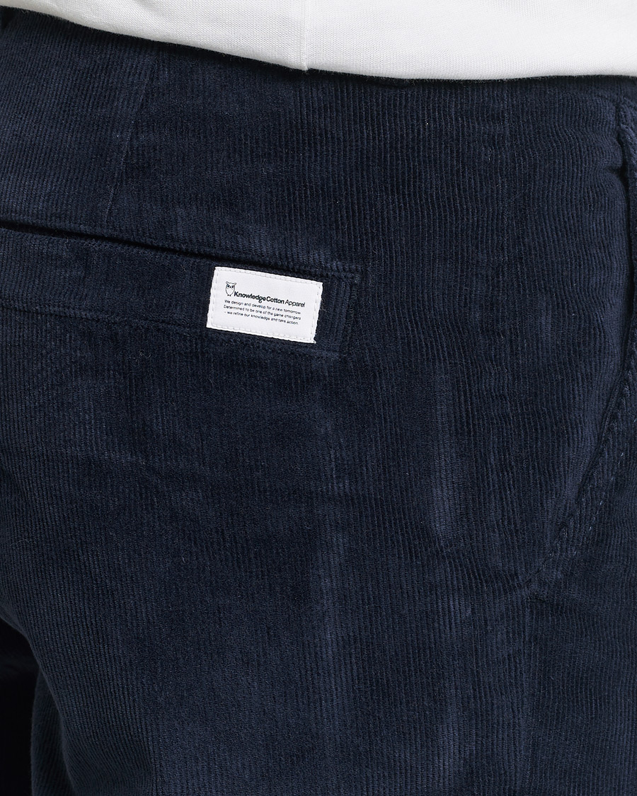 Heren | Broeken | KnowledgeCotton Apparel | Chuck Regular Cord Trousers Night Sky