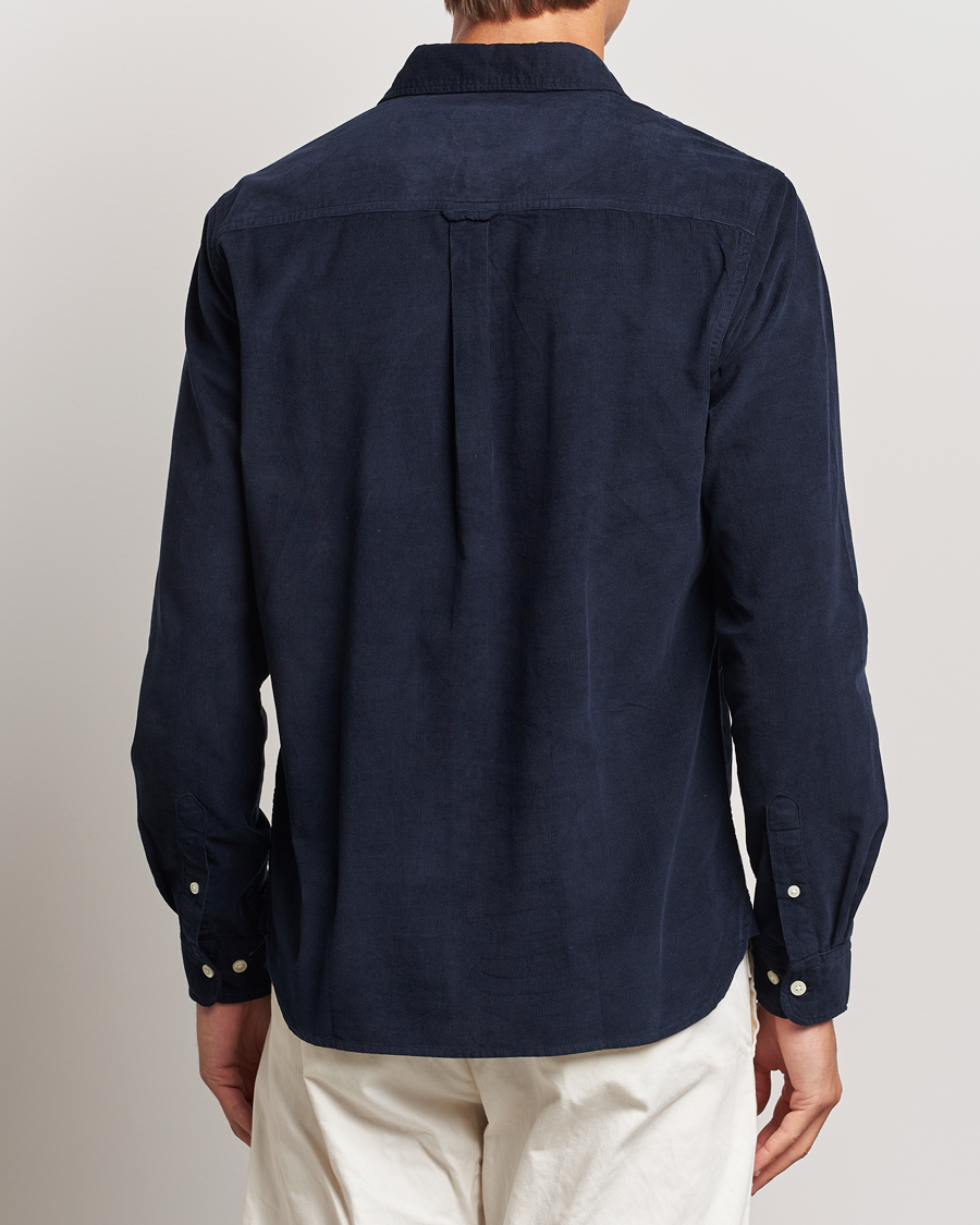 Heren | Overhemden | KnowledgeCotton Apparel | Regular Fit Corduroy Shirt Navy