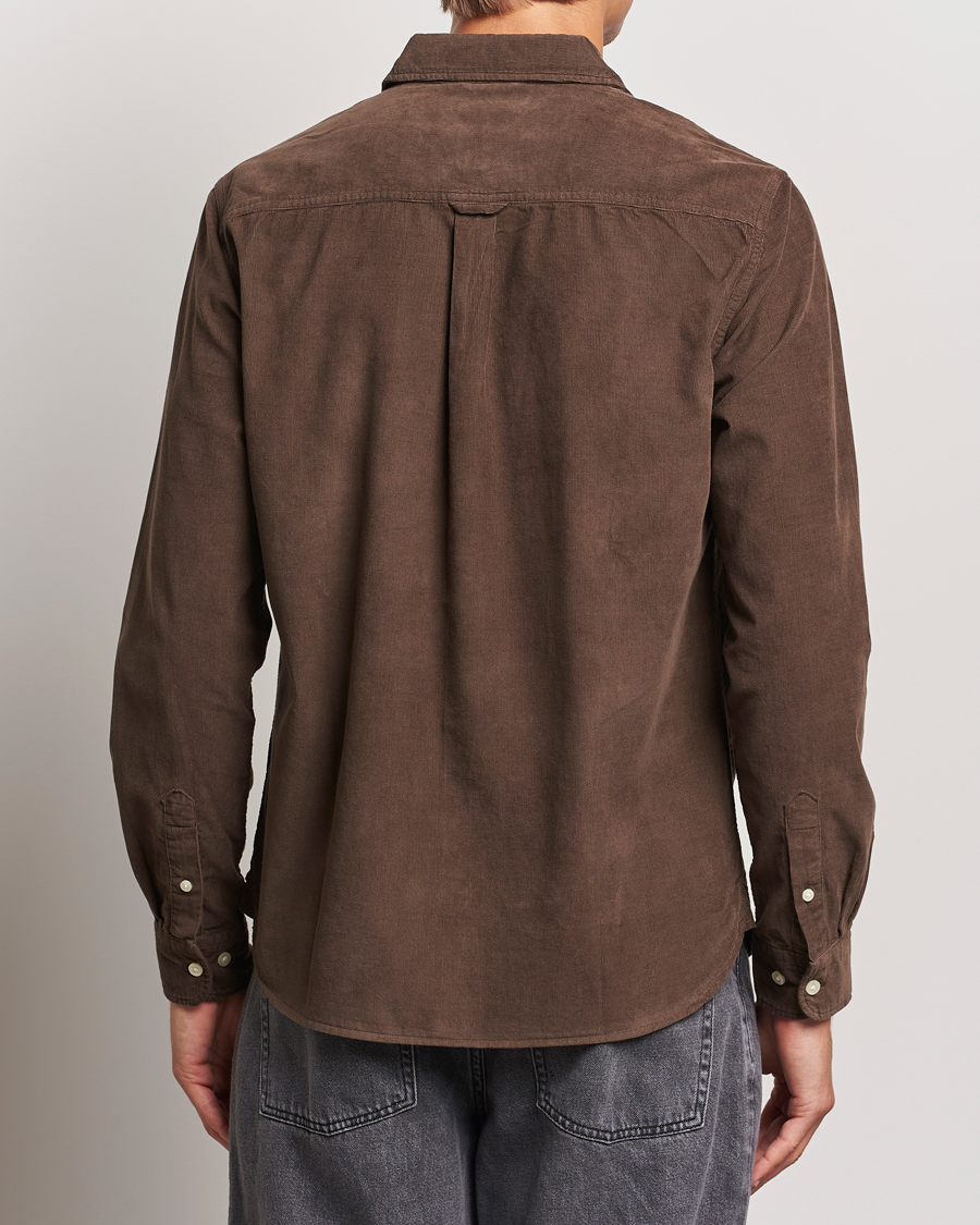 Heren | Overhemden | KnowledgeCotton Apparel | Regular Fit Corduroy Shirt Brown