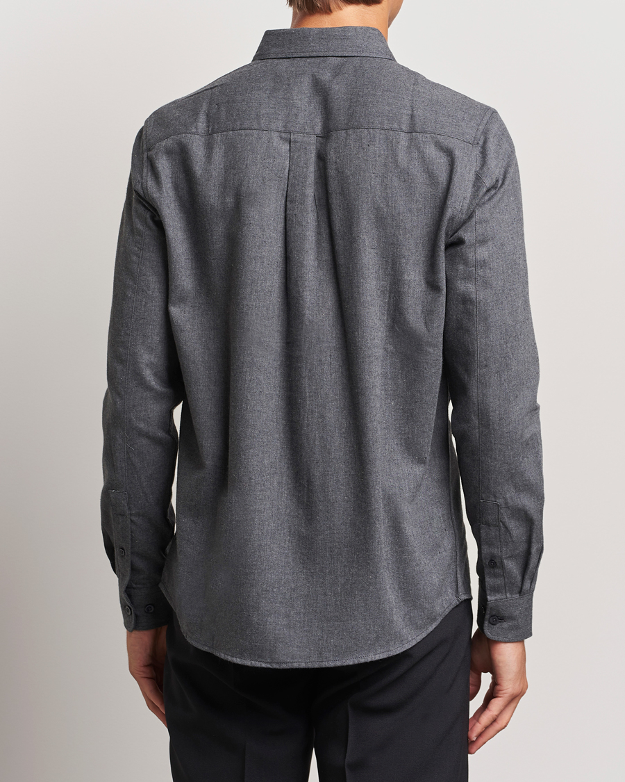 Heren | Overhemden | KnowledgeCotton Apparel | Regular Fit Melange Flannel Shirt Grey