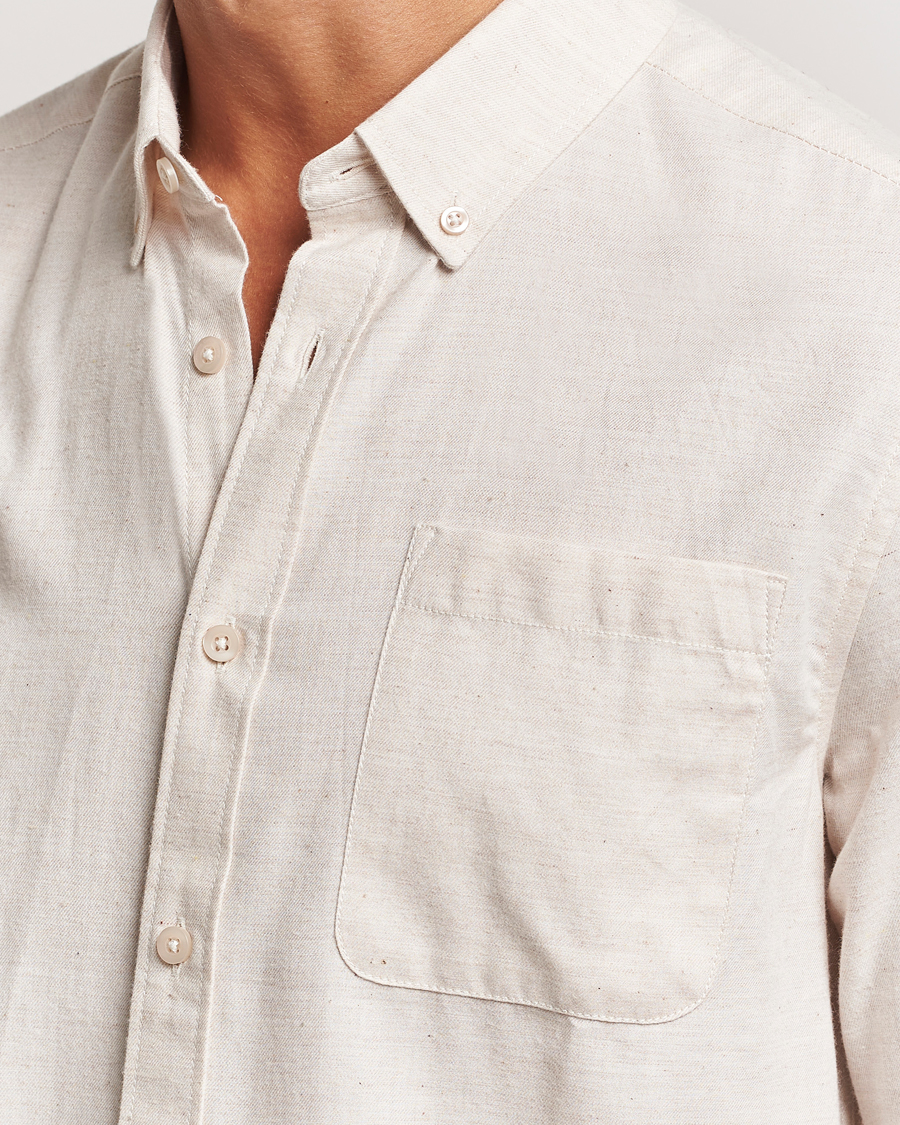 Heren | Overhemden | KnowledgeCotton Apparel | Regular Fit Melange Flannel Shirt Greish