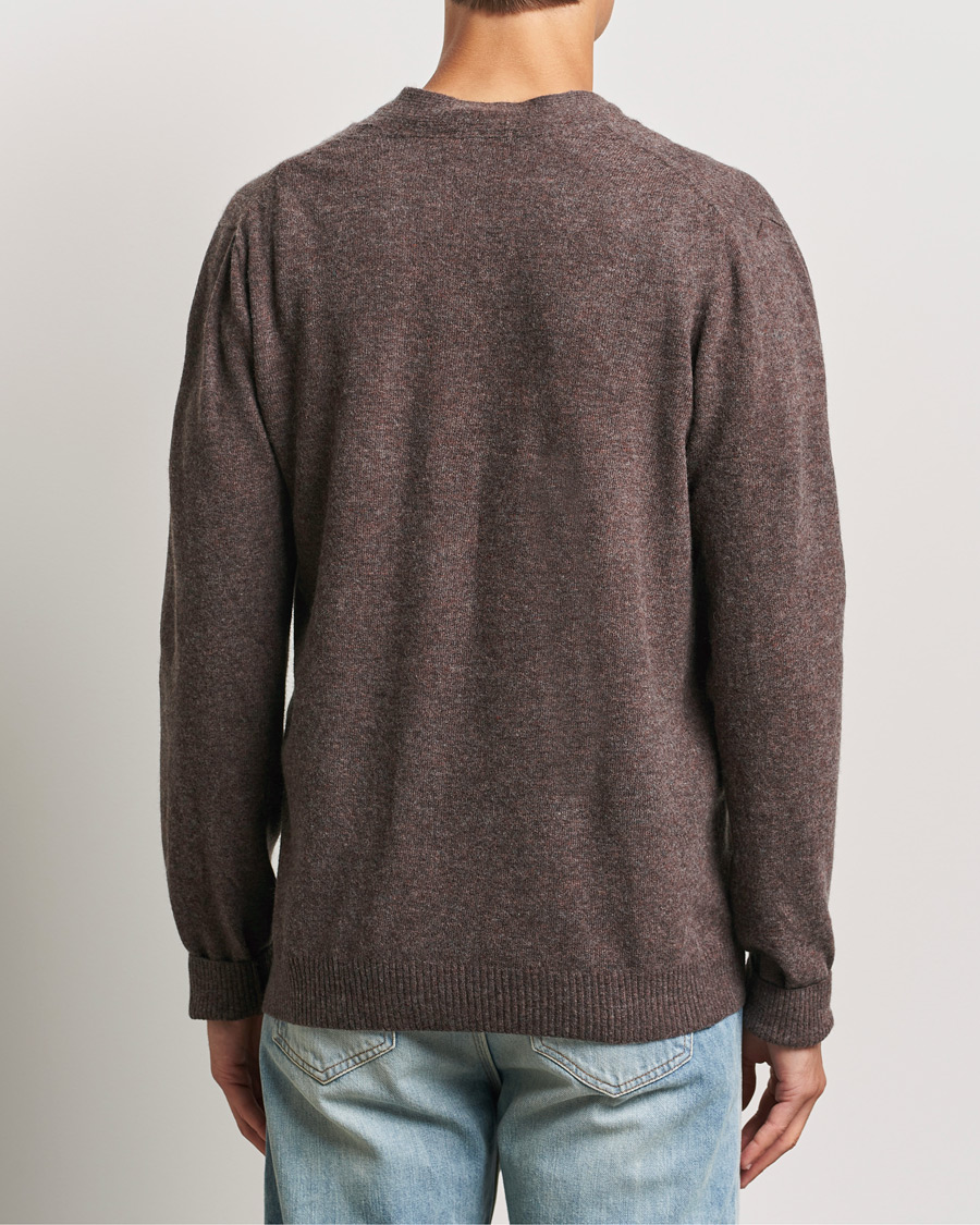 Heren | Truien | KnowledgeCotton Apparel | Lambswool Cardigan Brown