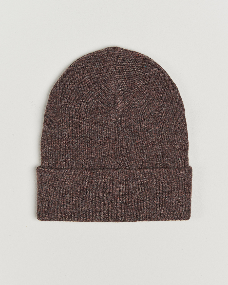 Heren | KnowledgeCotton Apparel Double Layer Wool Beanie Brown Melange | KnowledgeCotton Apparel | Double Layer Wool Beanie Brown Melange
