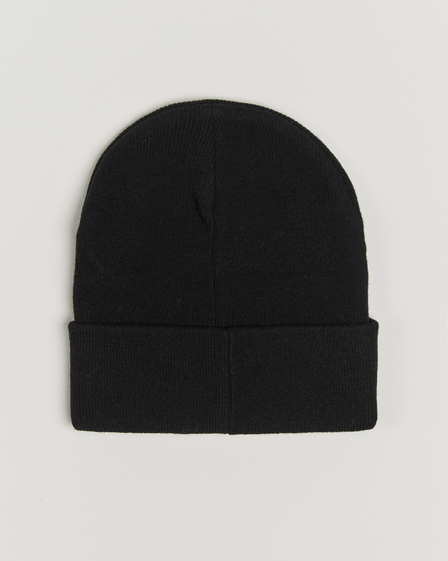 Heren | Mutsen | KnowledgeCotton Apparel | Double Layer Wool Beanie Black