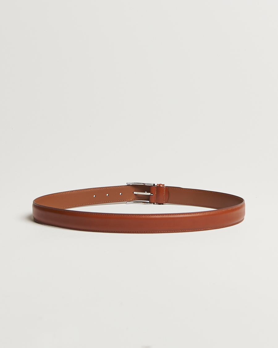 Heren | Riemen | Anderson's | Leather Suit Belt 3 cm Light Brown