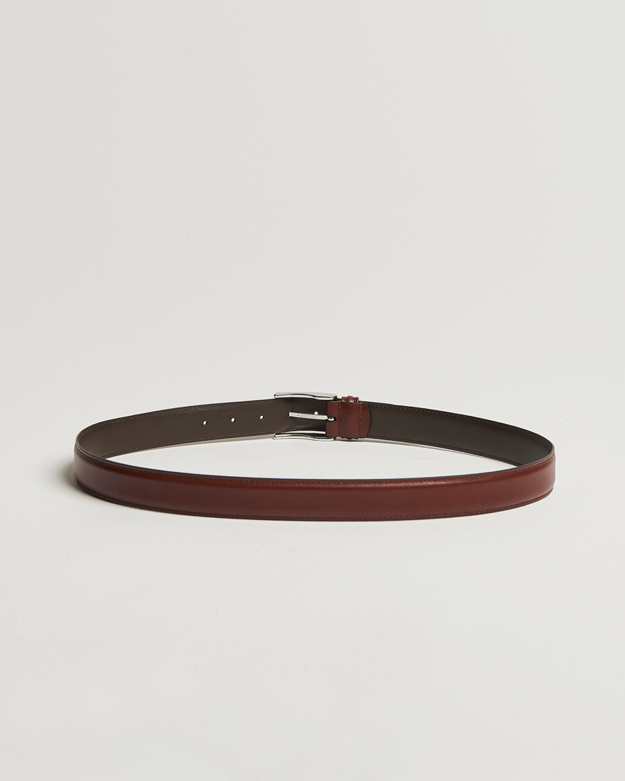 Heren | Riemen | Anderson's | Leather Suit Belt 3 cm Brown