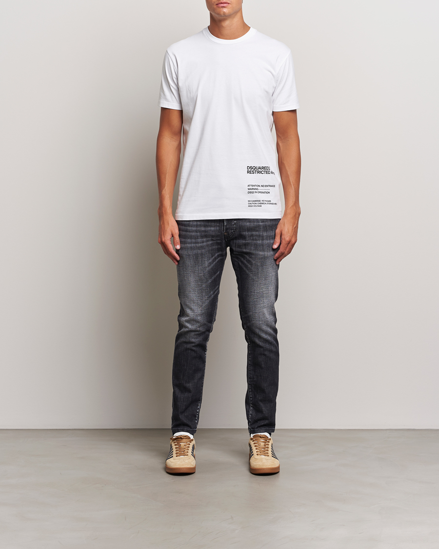 Heren | Jeans | Dsquared2 | Skater Jeans Washed Black