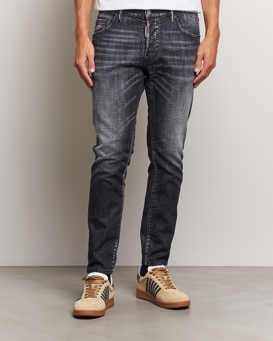 Heren | Jeans | Dsquared2 | Skater Jeans Washed Black