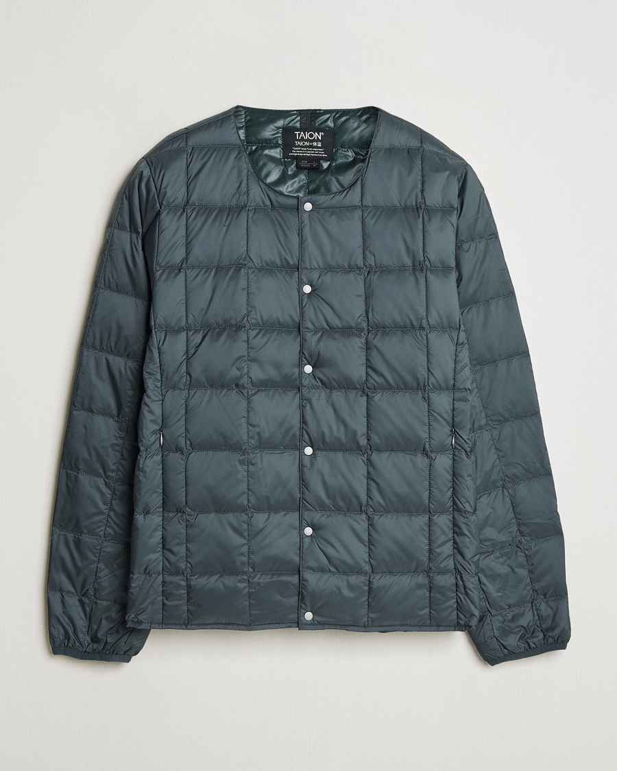 Heren | Jassen | TAION | Crew Neck Button Down Jacket Charcoal