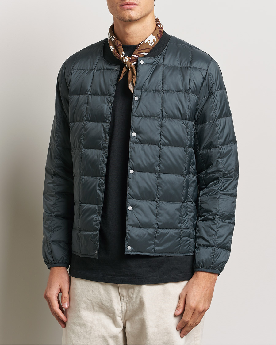 Heren | Jassen | TAION | Crew Neck Button Down Jacket Charcoal