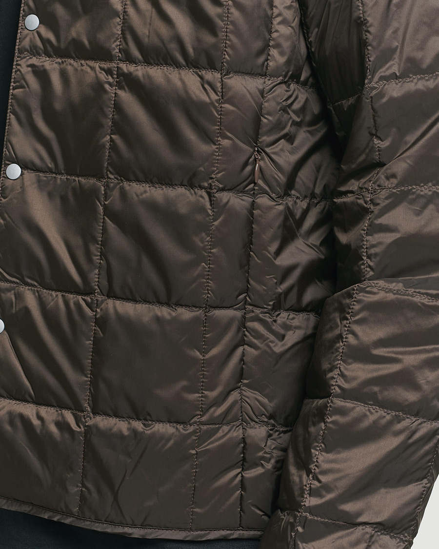 Heren | Jassen | TAION | Crew Neck Button Down Jacket Dark Choco