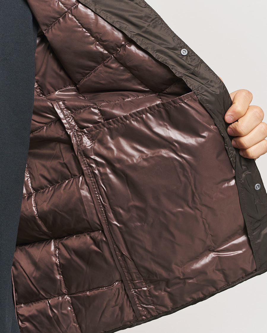 Heren | Jassen | TAION | Crew Neck Button Down Jacket Dark Choco