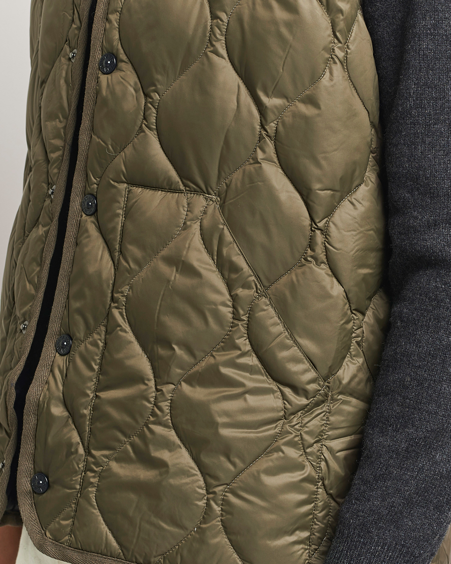 Heren | Jassen | TAION | Military Crew Neck Down Vest Dark Olive
