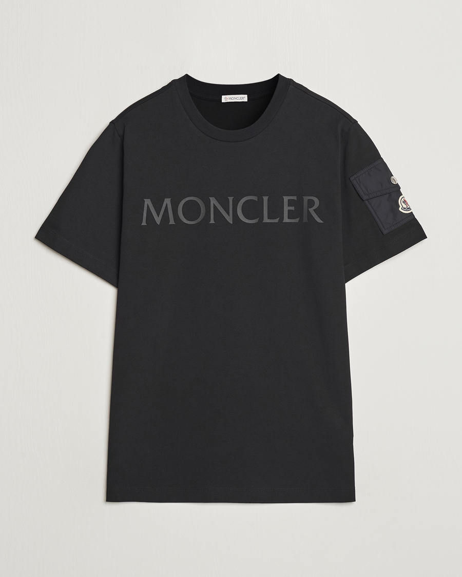 Moncler Sleeve Pocket T Shirt Black