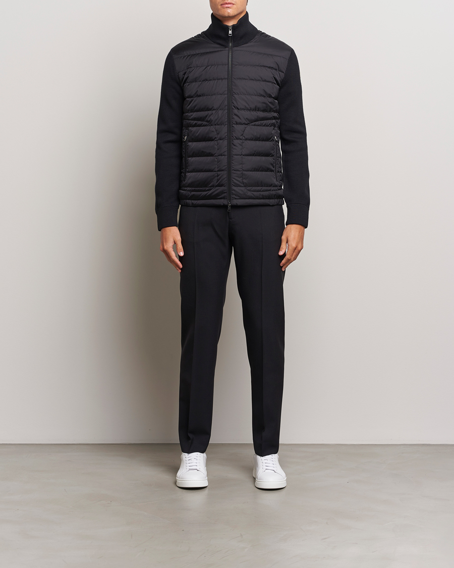 Heren | Truien | Moncler | Hybrid Zip Cardigan Black